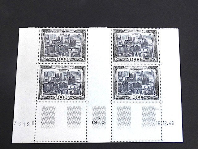 France PA29** Paris 1000 F bloc de 4 pcs - Date  16/12/1949, Enlèvement ou Envoi