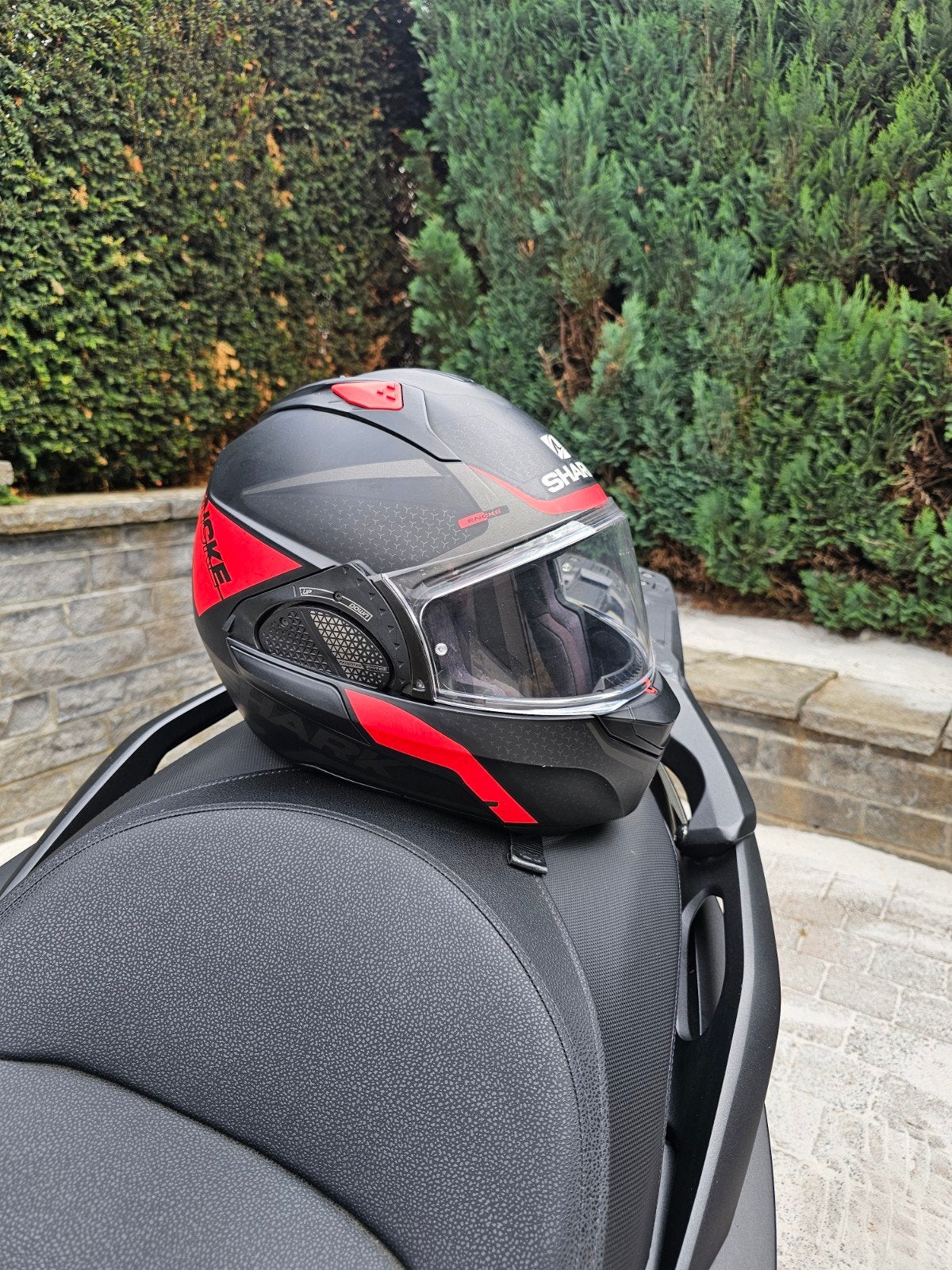 Casque Shark evo gt encke Mat noir-rouge-anthracite, Femmes, Seconde main, Enlèvement ou Envoi, Shark