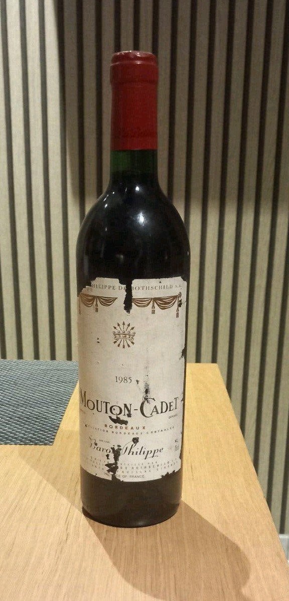 1985 Vin  Mouton-Cadet Bordeaux – Collection / Anniversaire, Enlèvement ou Envoi