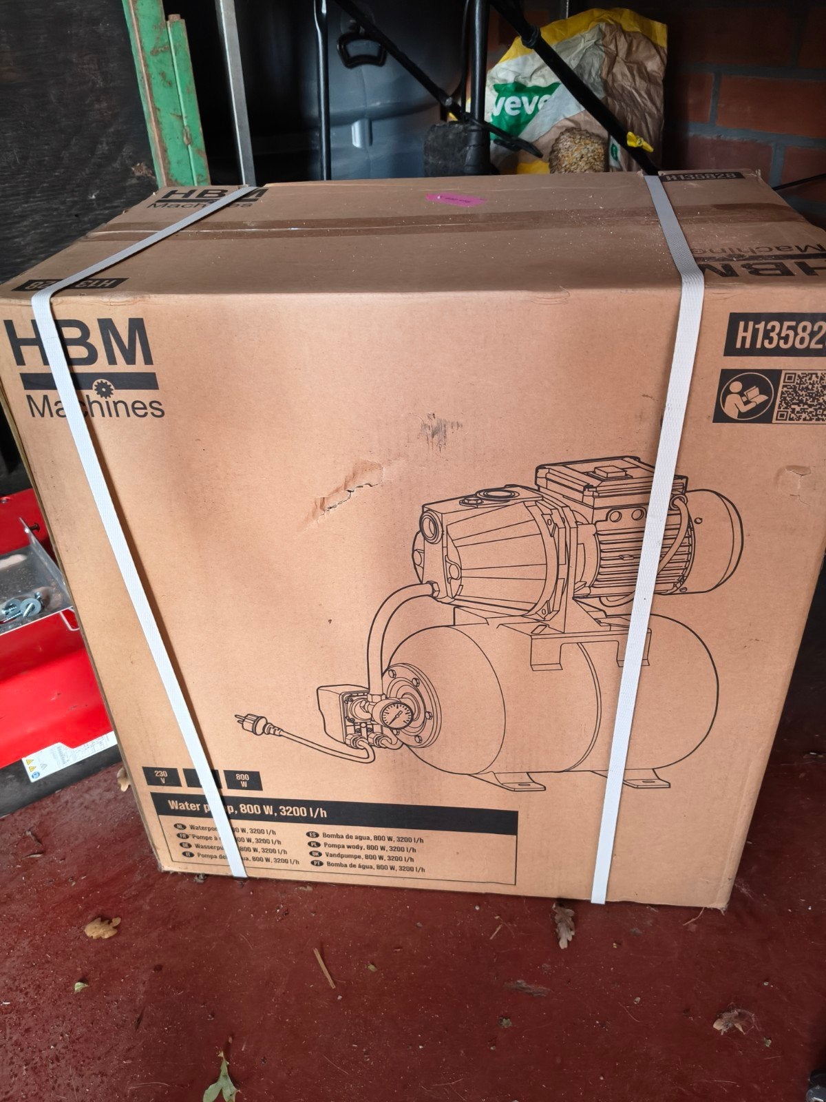 pomp HBM 800watt nieuw in doos, Ophalen, Nieuw, Elektrisch, Hydrofoorpomp