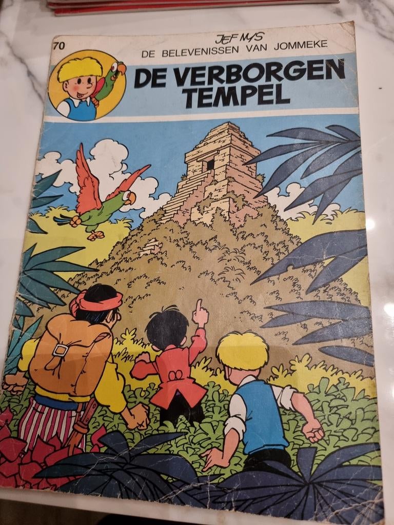 De verborgen tempel.  Jommeke, Eén stripboek, Ophalen of Verzenden, Gelezen, Jef Nys