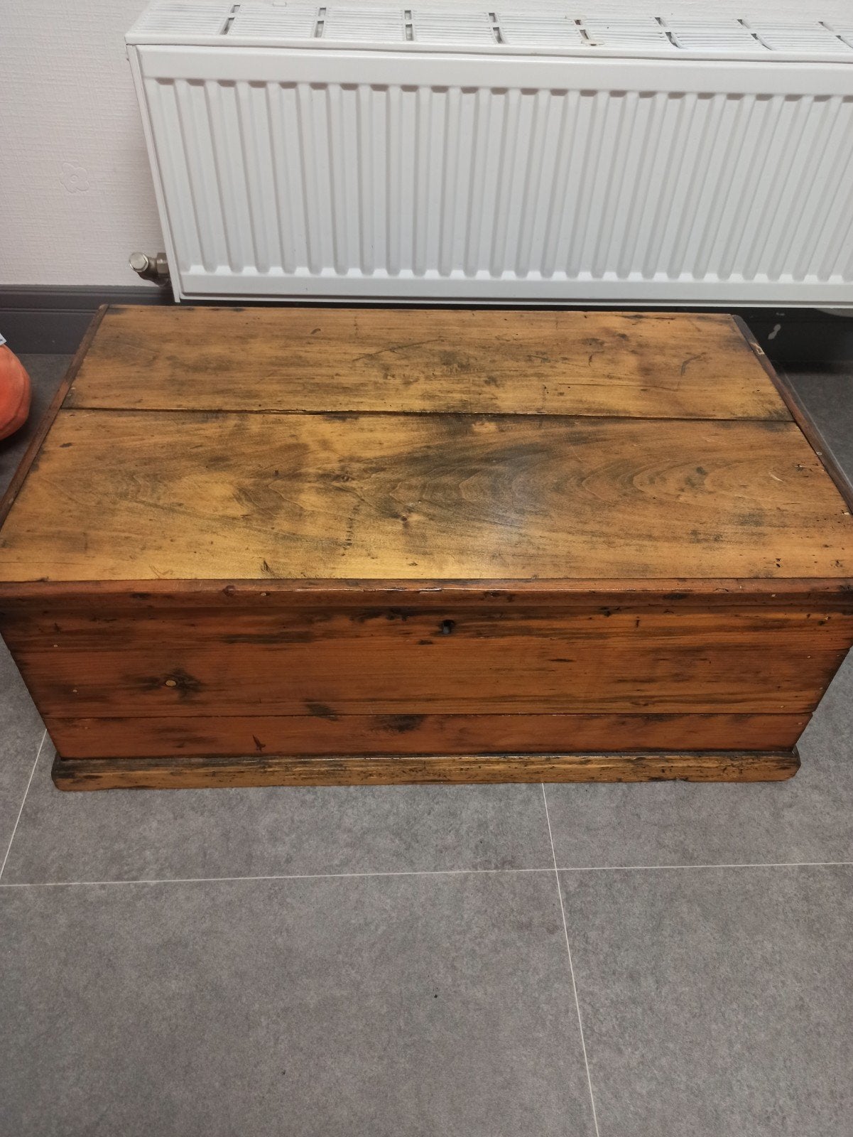 authentieke houten kist, Ophalen