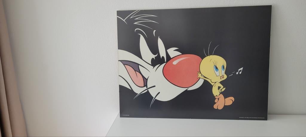 Poster van tweetalig en 5 poppetjes, Ophalen, Met lijst, Deurposter of groter, Rechthoekig Liggend
