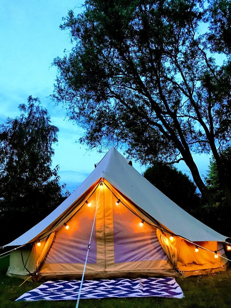 Sibley 450 Pro Bell Tent van Canvascamp (Tipi Tent), Caravans en Kamperen, Tenten, Ophalen, Zo goed als nieuw, Tot en met 6