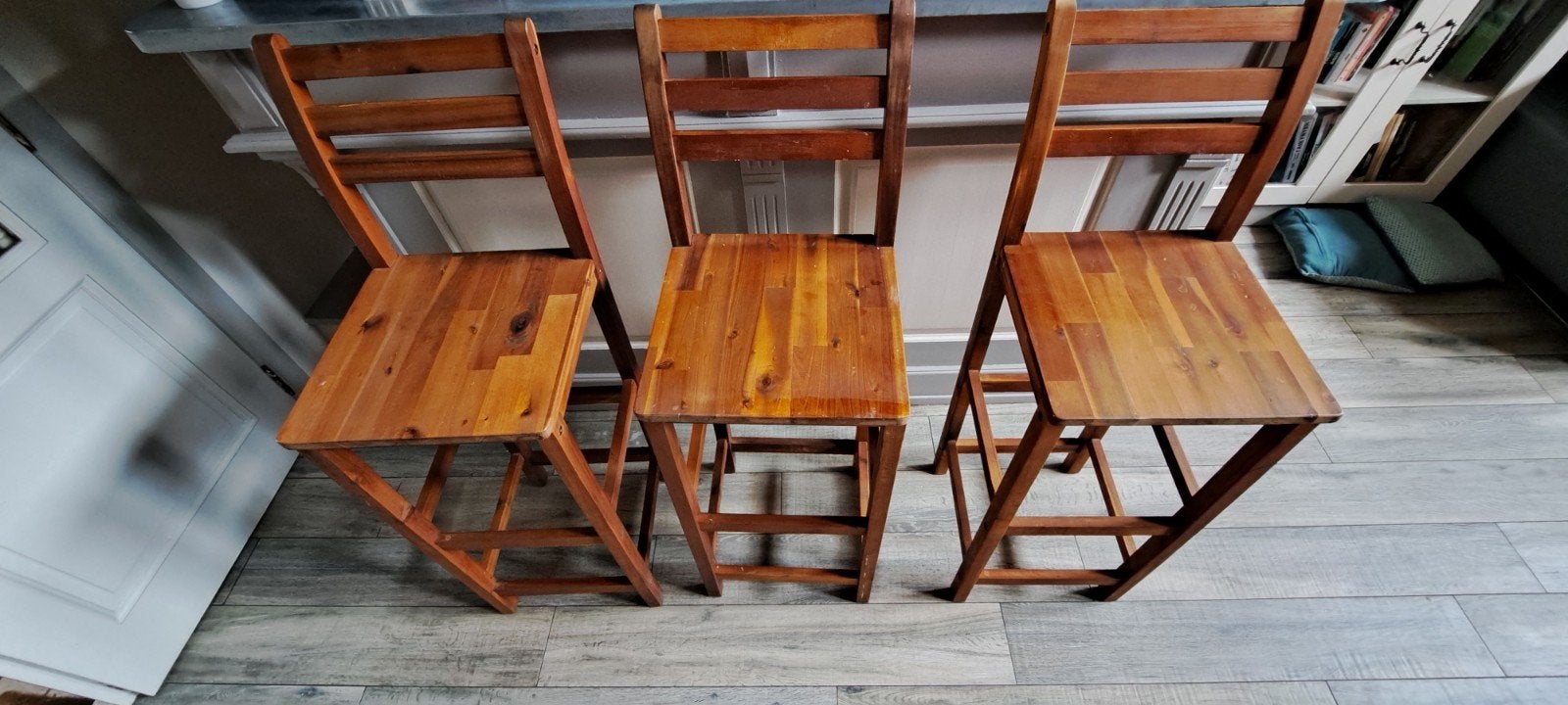 4 chaises hautes, Ophalen, Hout