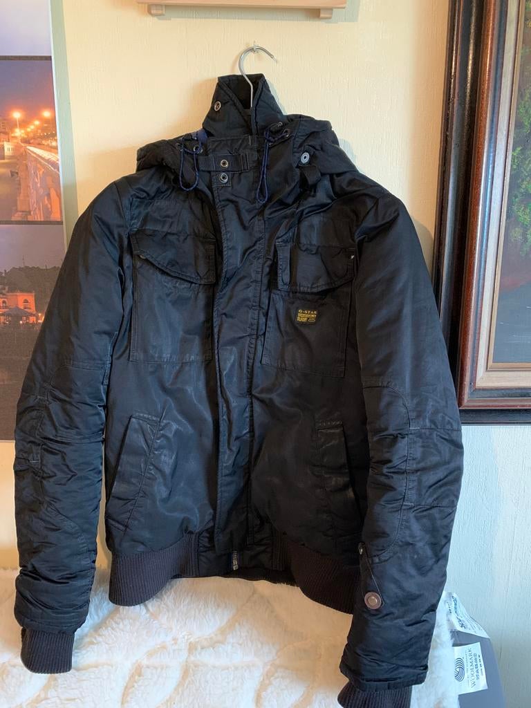 G star RAW MFD fiekd hoofed bomber, Kleding | Heren, Jassen | Winter, Ophalen of Verzenden, Gedragen, Maat 48/50 (M), Zwart