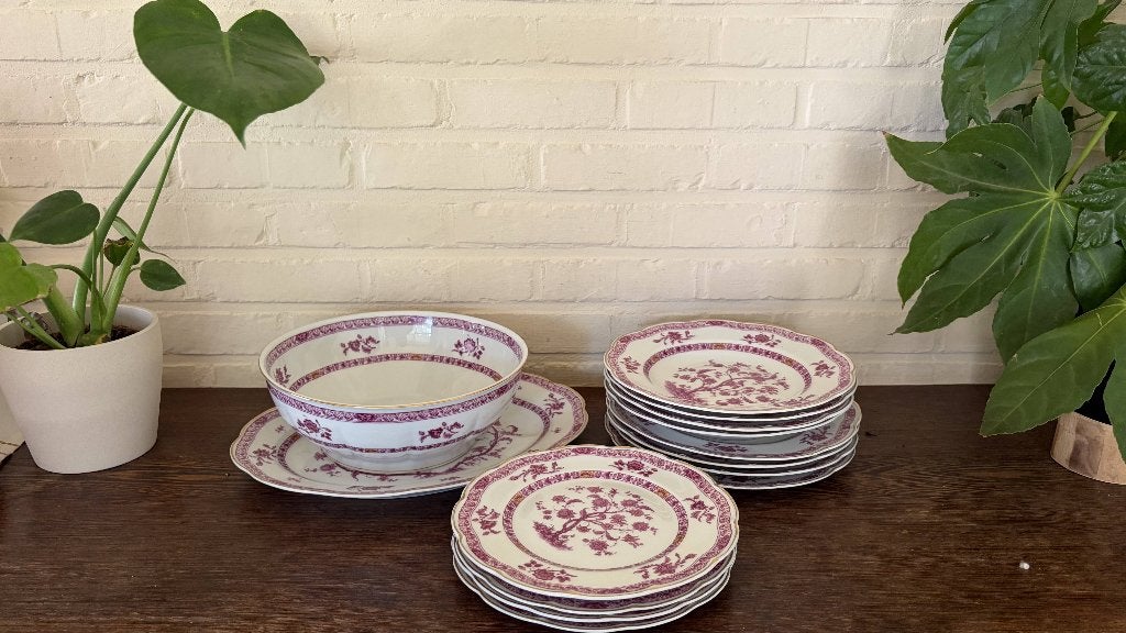 Vintage limoges - Arbre de vie rose, Huis en Inrichting, Ophalen, Gebruikt, Overige merken, Bord(en)