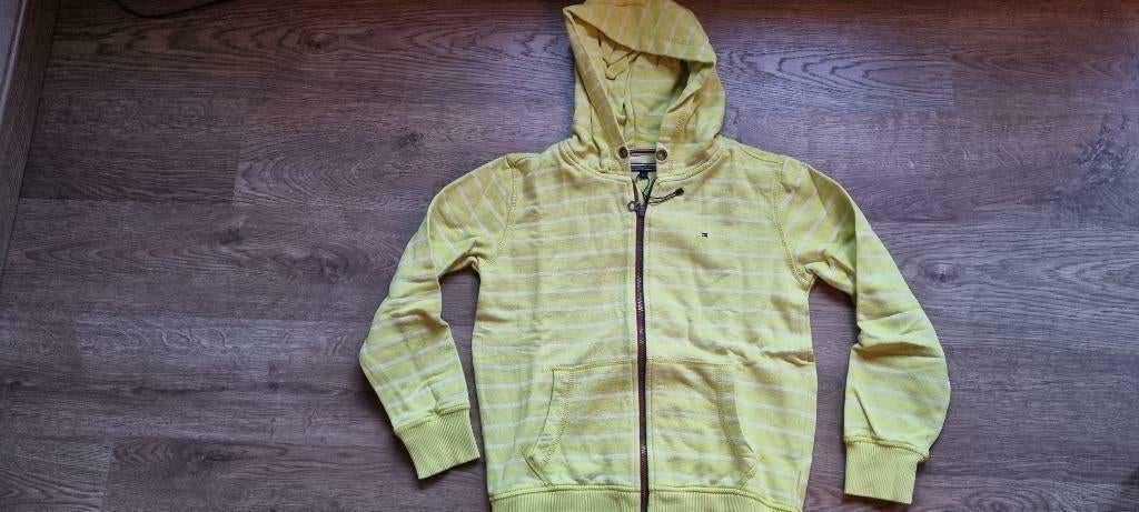 wit gele trui / gilet van Tommy Hilfiger maat 140 - 146, Kinderen en Baby's, Gebruikt, Jongen of Meisje, Trui of Vest, Ophalen of Verzenden