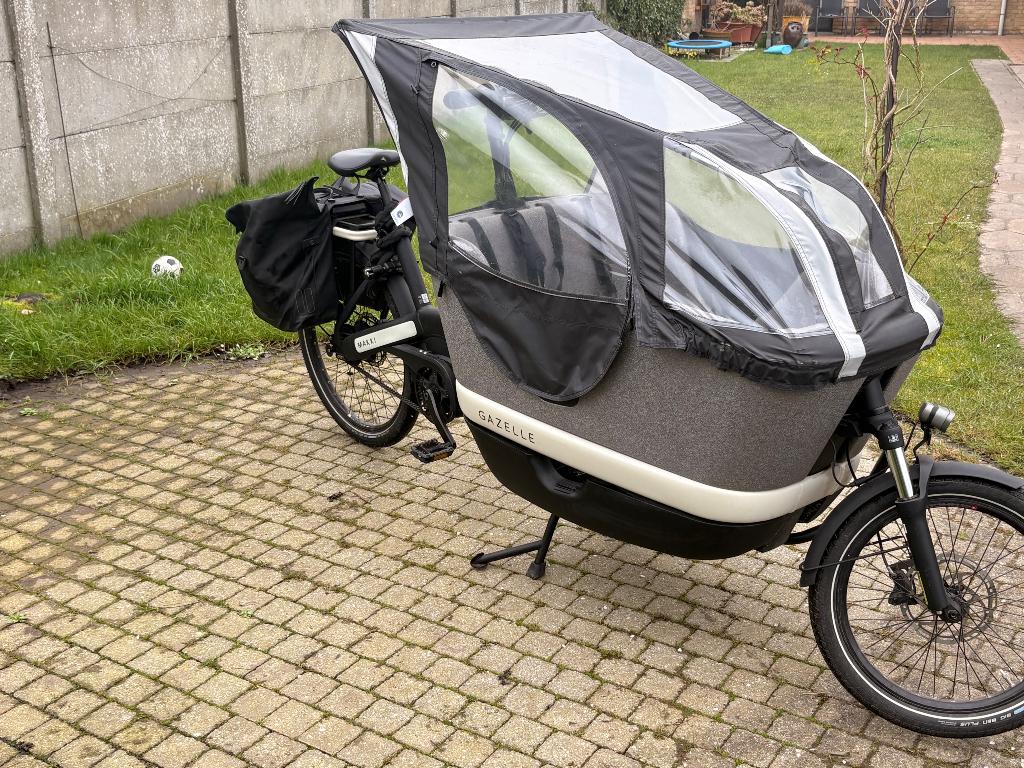 Bakfiets gazelle makkie te koop, Vélos & Vélomoteurs, Vélos | Vélos avec bac, Comme neuf, Gazelle, 3 enfants, Électrique, Enlèvement