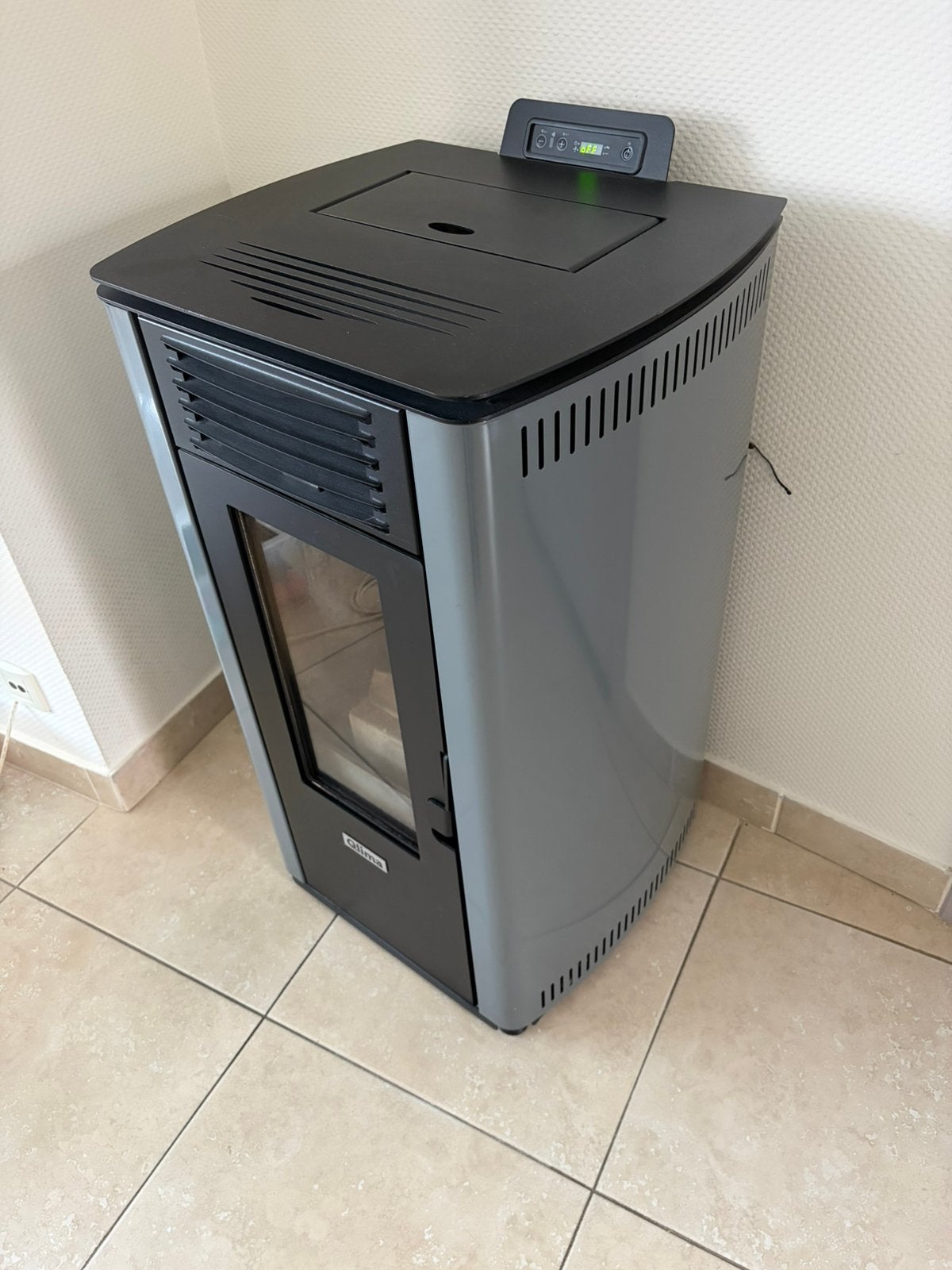 Palletkachel qlima 8 kw, Ophalen, Zo goed als nieuw