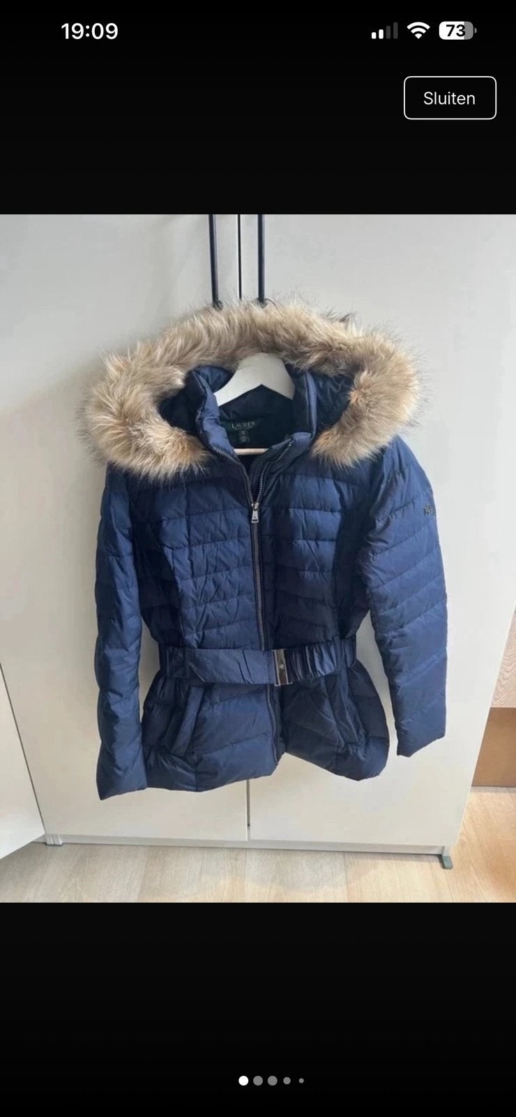 Winterjas ralph lauren, Kleding | Dames, Ophalen of Verzenden, Zo goed als nieuw, Maat 36 (S), Blauw