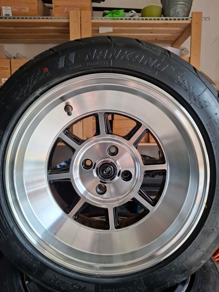 4x100 Rota Shakotan 15 pouces Neuves AVEC PNEUS, Autos : Pièces & Accessoires, Pneus & Jantes, Neuf, 15 pouces, Pneus et Jantes