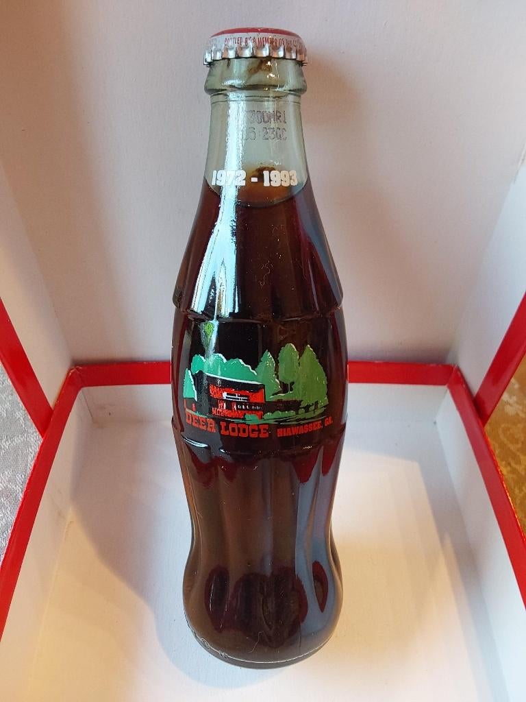 COCA COLA FLES DEER LODGE 1993, Verzamelen, Ophalen of Verzenden, Zo goed als nieuw, Gebruiksvoorwerp