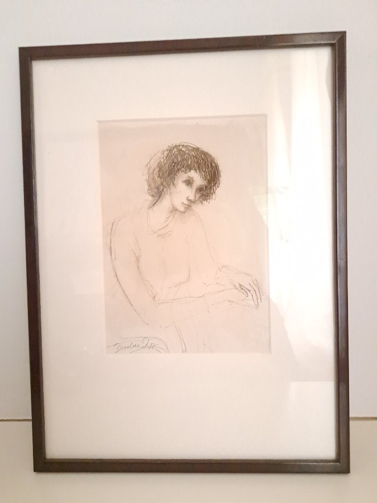 Ets, Antiek en Kunst, Ophalen, Tekening, Gesigneerd