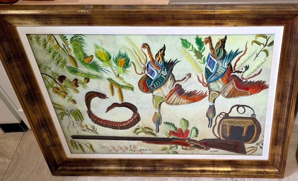 Scène de chasse avec art en verre multicouche., Antiquités & Art, Enlèvement