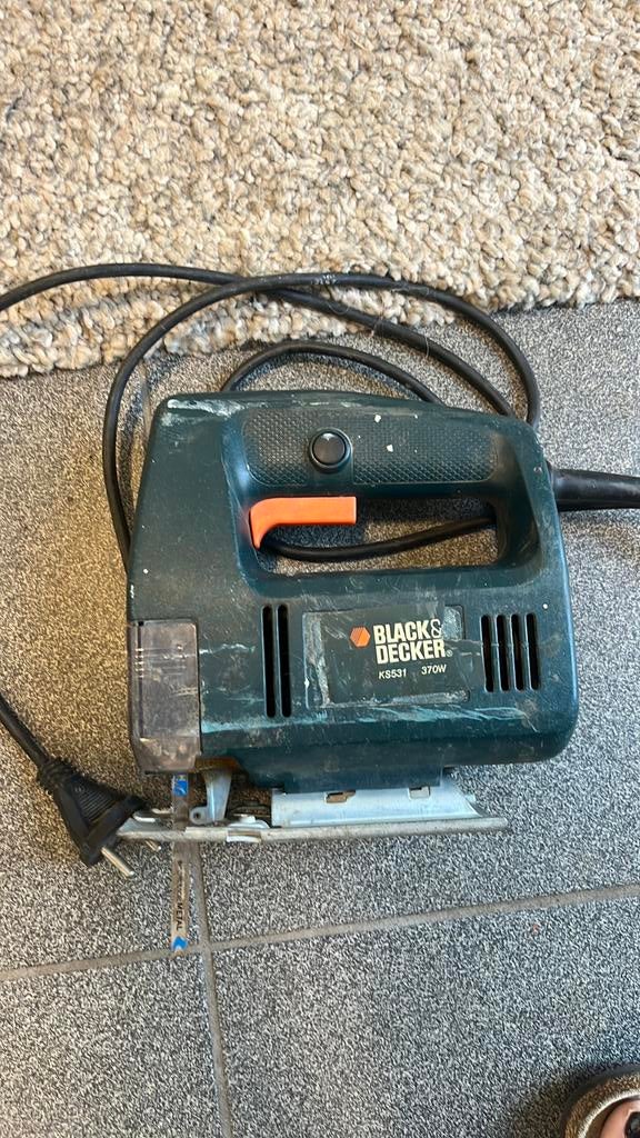 Figuurzaag Black&Decker, Ophalen, Zo goed als nieuw, Minder dan 600 watt, Figuurzaag