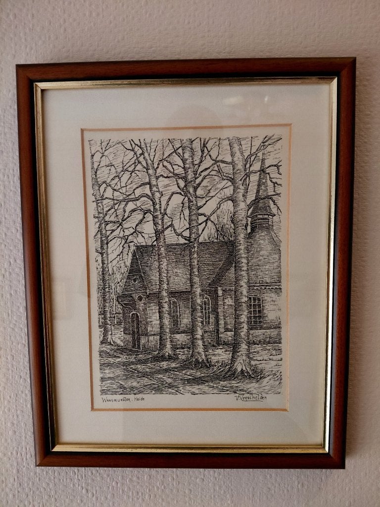 Heidekapel Waasmunster - Vincent Verschelden, Ophalen, Achter glas