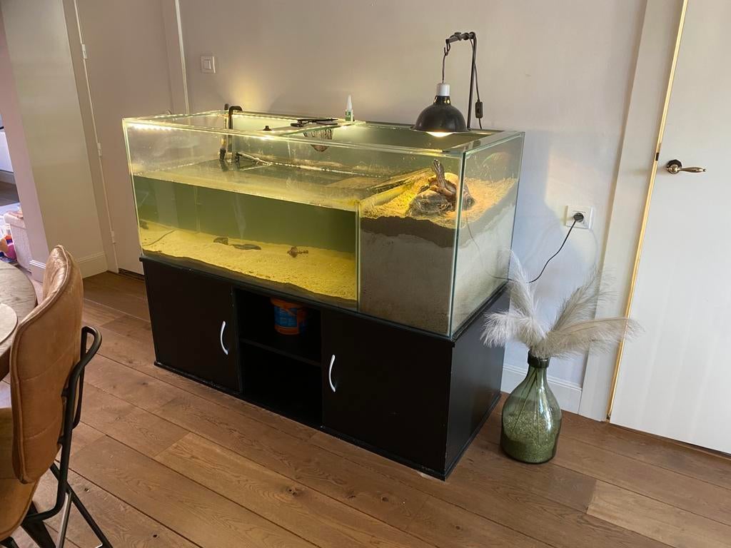 Schildpadden bak aquarium, Dieren en Toebehoren, Ophalen, Zo goed als nieuw