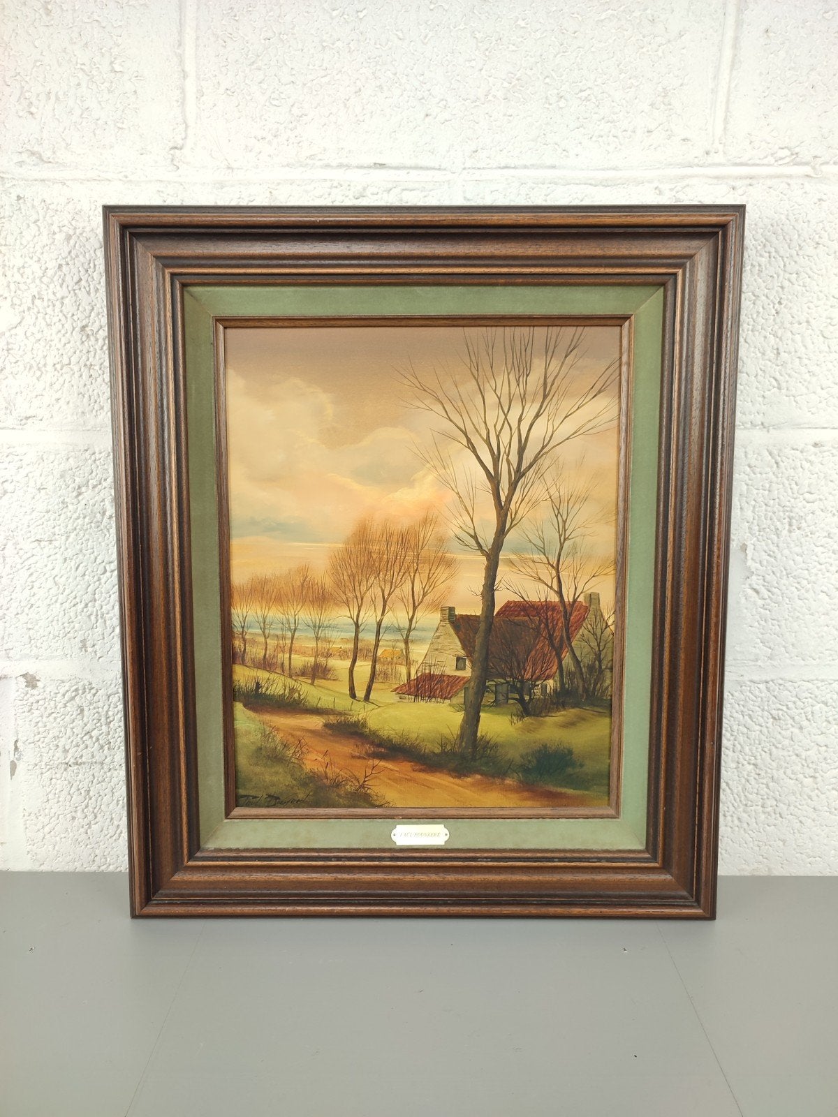 landschapsschilderij van Paul Boonaert, Ophalen of Verzenden, Vintage, Gesigneerd, Doek