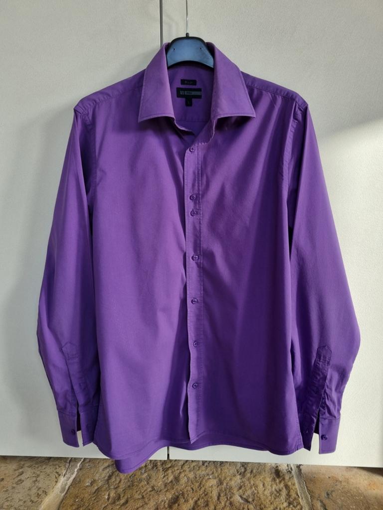 Donker paars hemd JBC maat L (slim fit), Paars, Ophalen of Verzenden, Zo goed als nieuw, Jbc