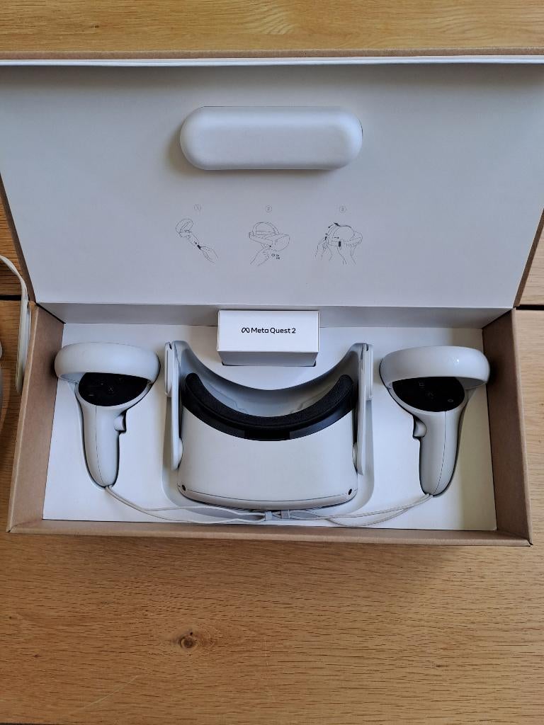 MetaQuest 2 - 128GB - met pro headset en alle toebehoren, Games en Spelcomputers, Virtual Reality, Ophalen, Zo goed als nieuw