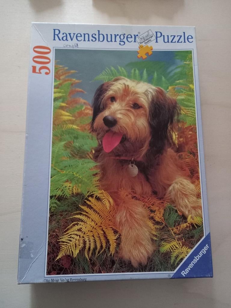 Puzzle Ravensburger 500 pièces - Chien Coquin, Enlèvement ou Envoi, 500 à 1500 pièces, Utilisé, Puzzle