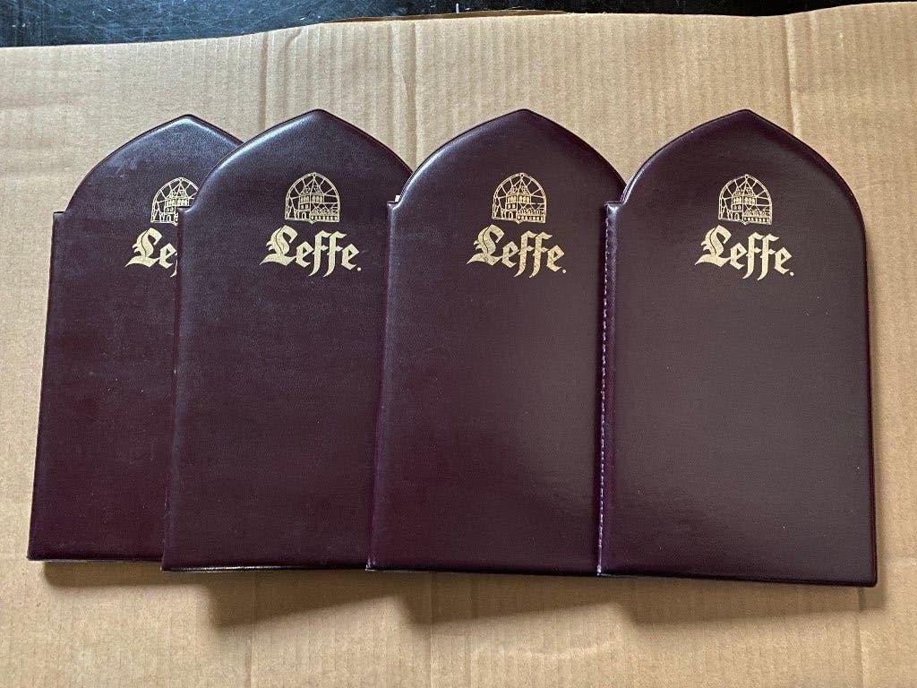 LEFFE : livrets de menu, Enlèvement ou Envoi, Utilisé, Leffe