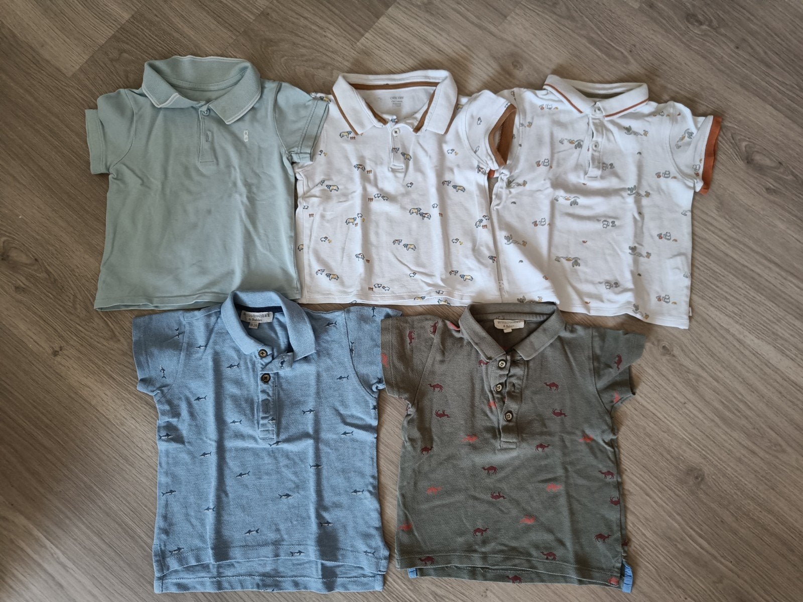 5 polo's Buissonnière & Obaibi maat 86, Kinderen en Baby's, Babykleding | Maat 86, Ophalen