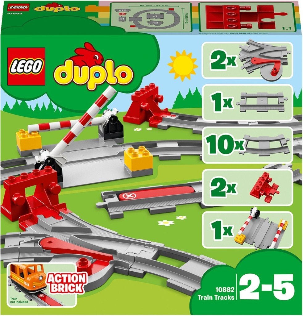 Lego Duplo 10882 Treinsporen, Ophalen, Compleet, Zo goed als nieuw, Duplo