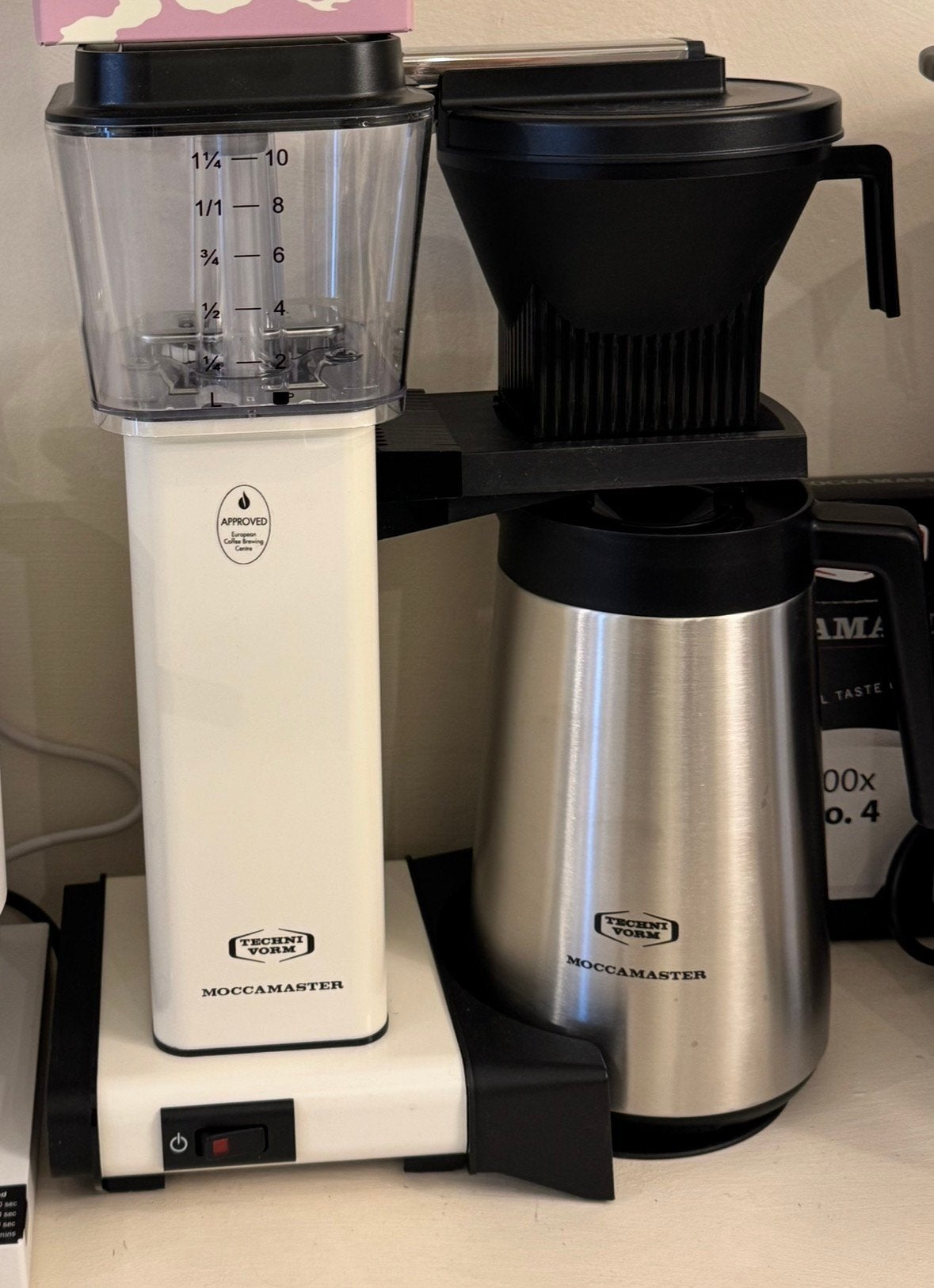 Moccamaster KBGT 741 Koffiemachine met Thermoskan, Ophalen of Verzenden, Zo goed als nieuw, Koffiemachine