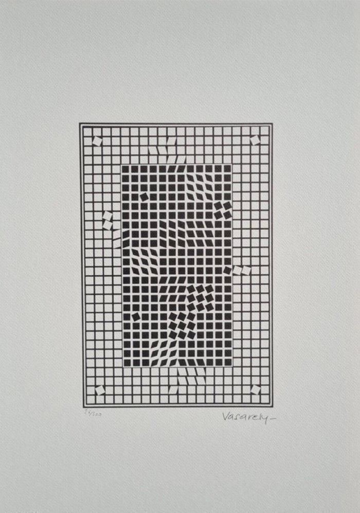 Gesigneerde zeefdruk - Vasarely, Antiek en Kunst, Kunst | Overige Kunst, Ophalen