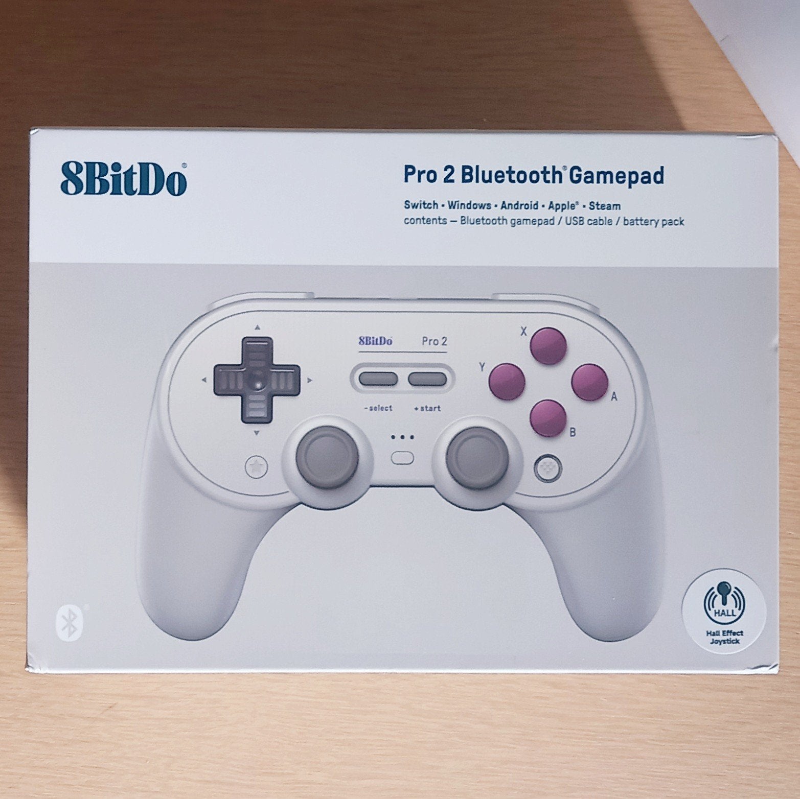 Manette 8BitDo SN30 Pro2 - Blanche (Game Boy Color Combo), Consoles de jeu & Jeux vidéo, Enlèvement ou Envoi, Comme neuf, Autres manettes