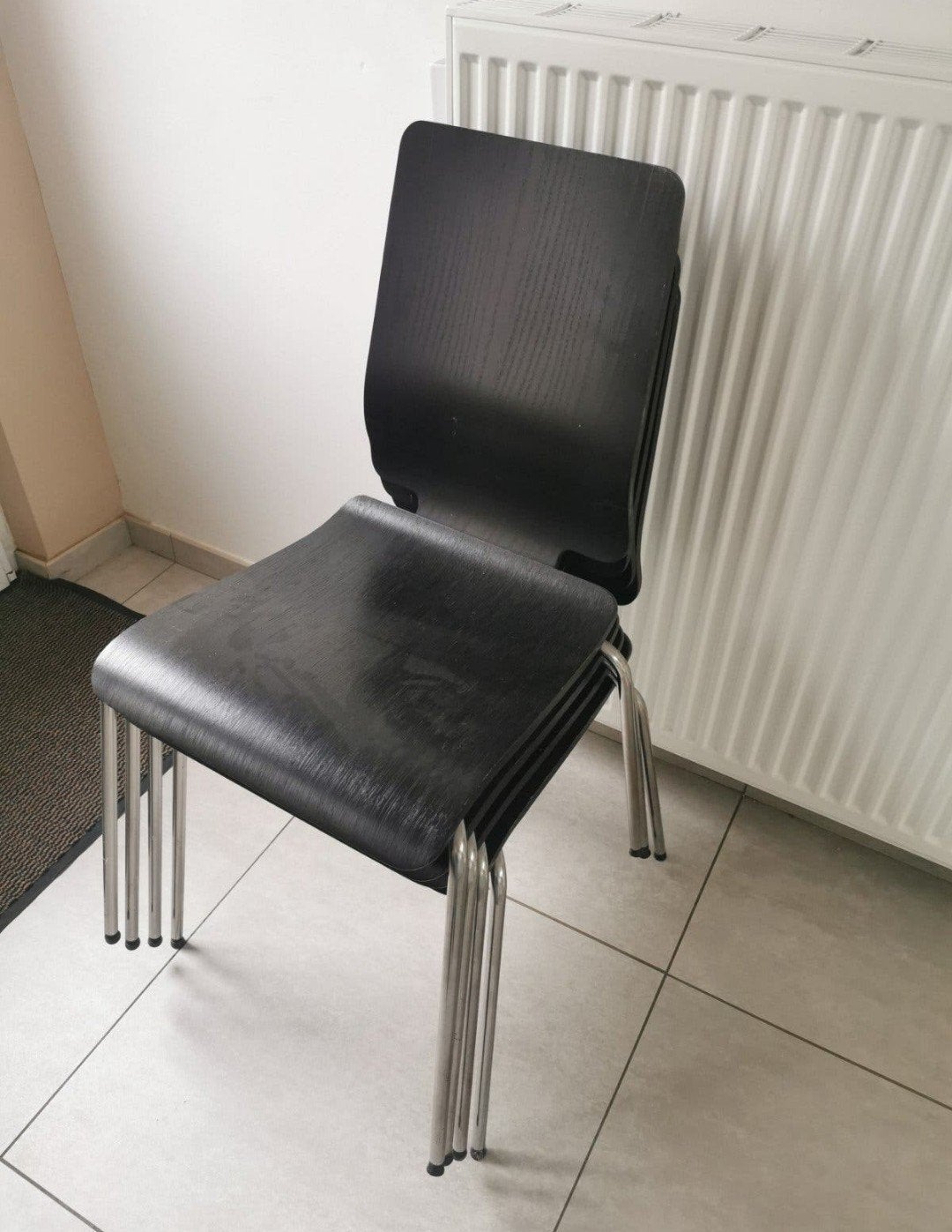 4 chaises noir, Maison & Meubles, Enlèvement, Noir, Quatre
