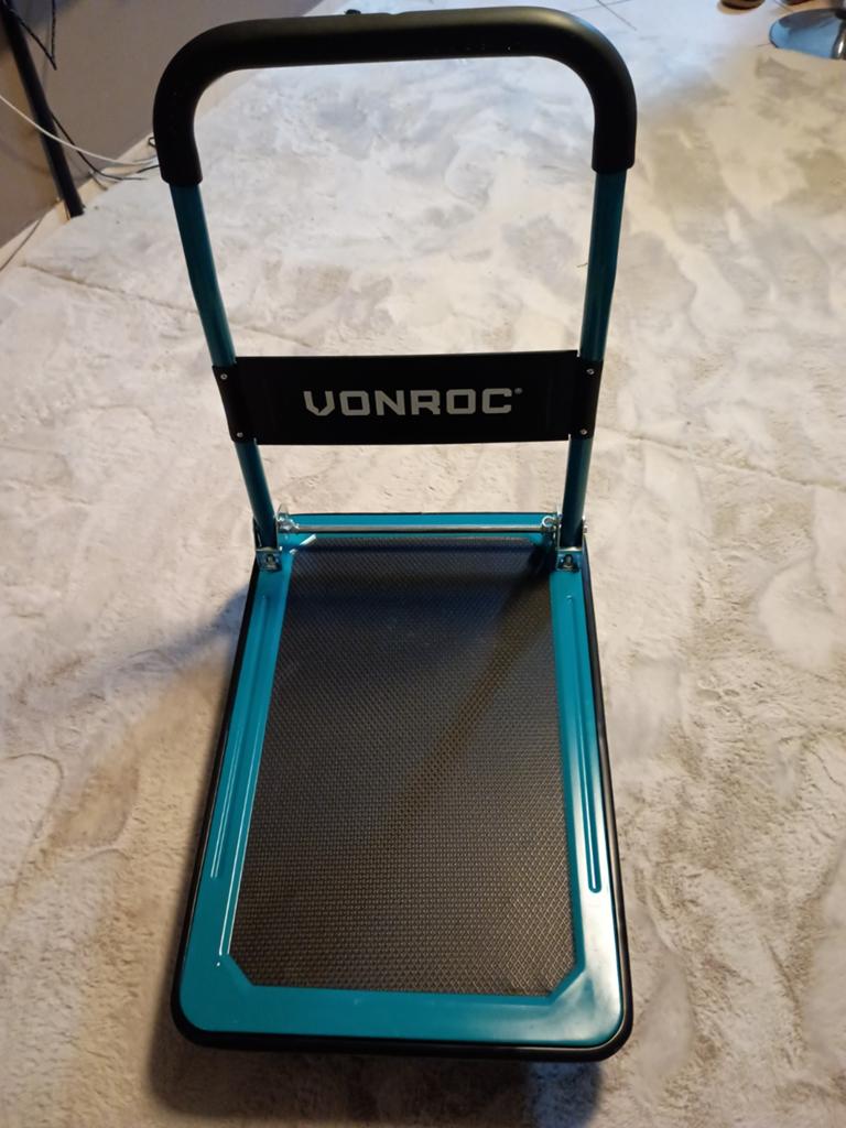 Remorque à plateforme Vonroc de 150 kg neuve, Enlèvement