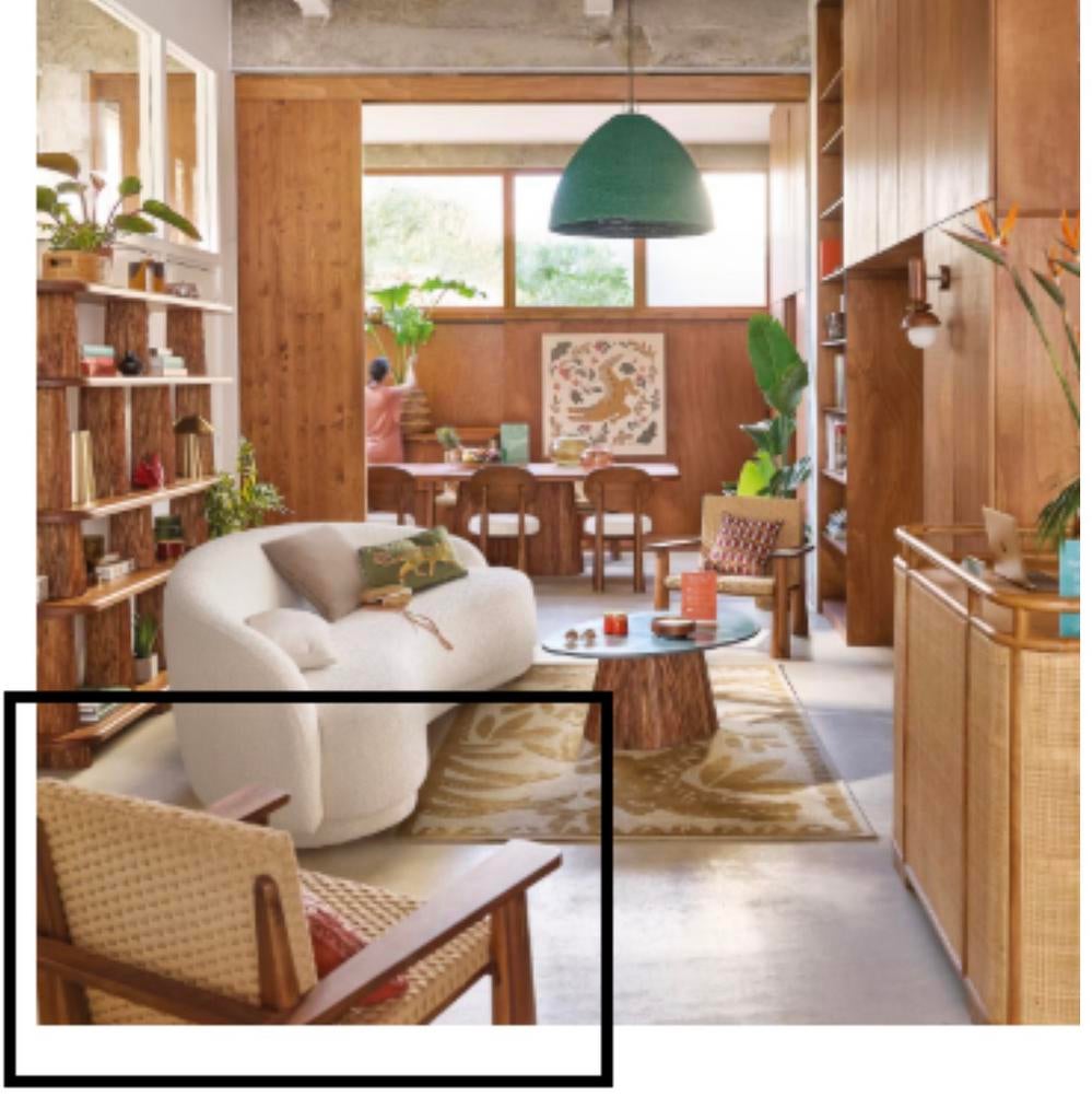 Chaise neuve avec accoudoir en bois d'acacia., Maison & Meubles, Chaises, Neuf, Brun, Enlèvement, Bois