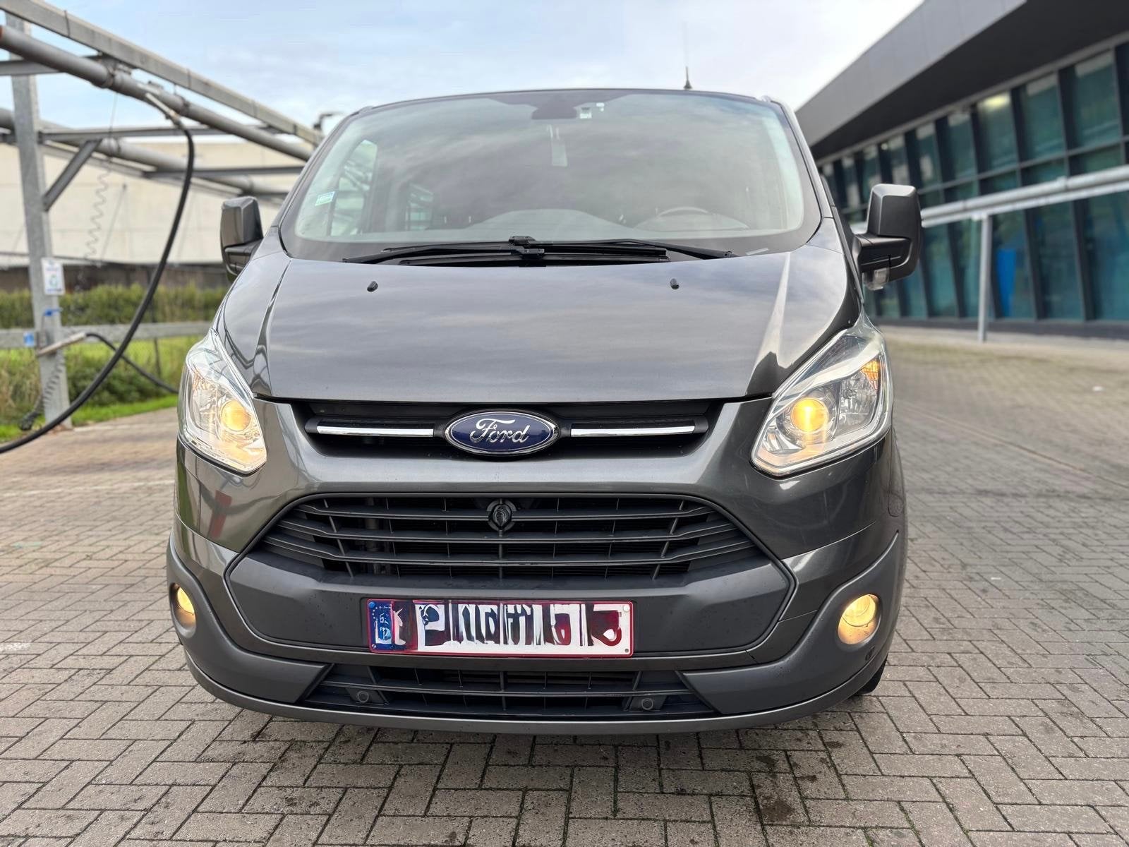 Ford Transit Custom L2 dubbele cabine, Auto's, Euro 5, Stof, Zwart, Adaptive Cruise Control