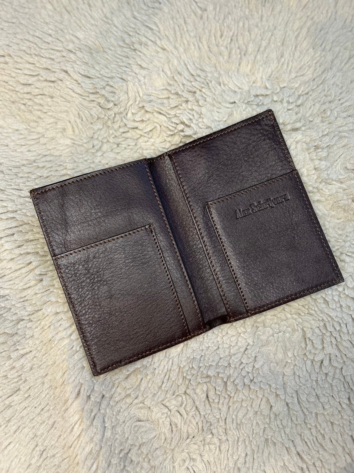 Porte-passeport en cuir véritable Fait main, Envoi, Neuf