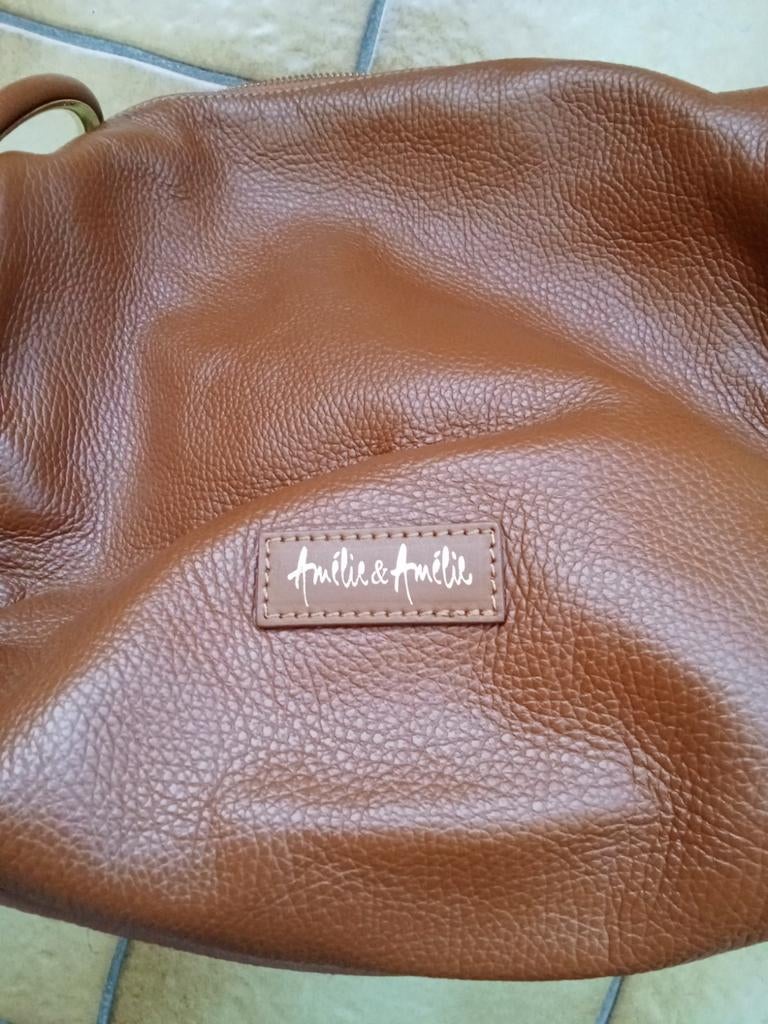 Handtas Amelie&amelie cognac kleur, Ophalen, Zo goed als nieuw, Bruin, Handtas