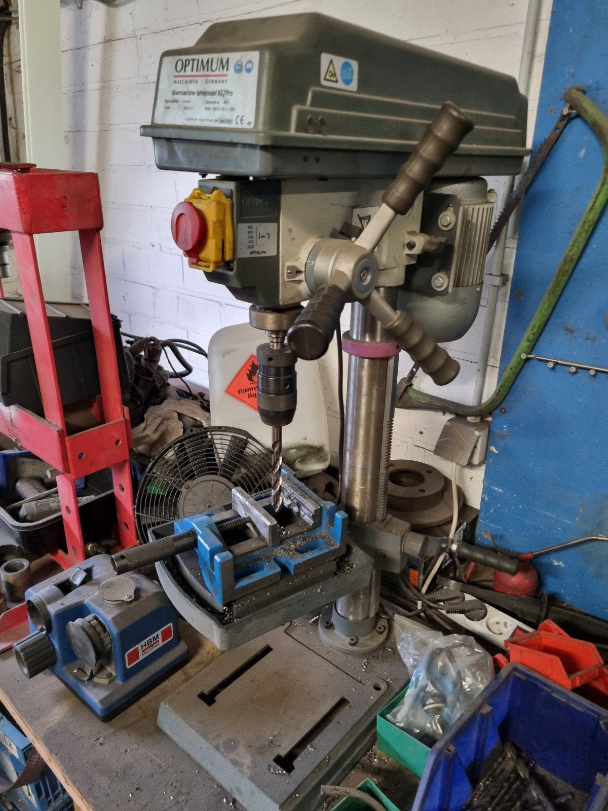 Optimum kolomboormachine, Bricolage & Construction, Outillage | Foreuses, Enlèvement, Foreuse sur colonne