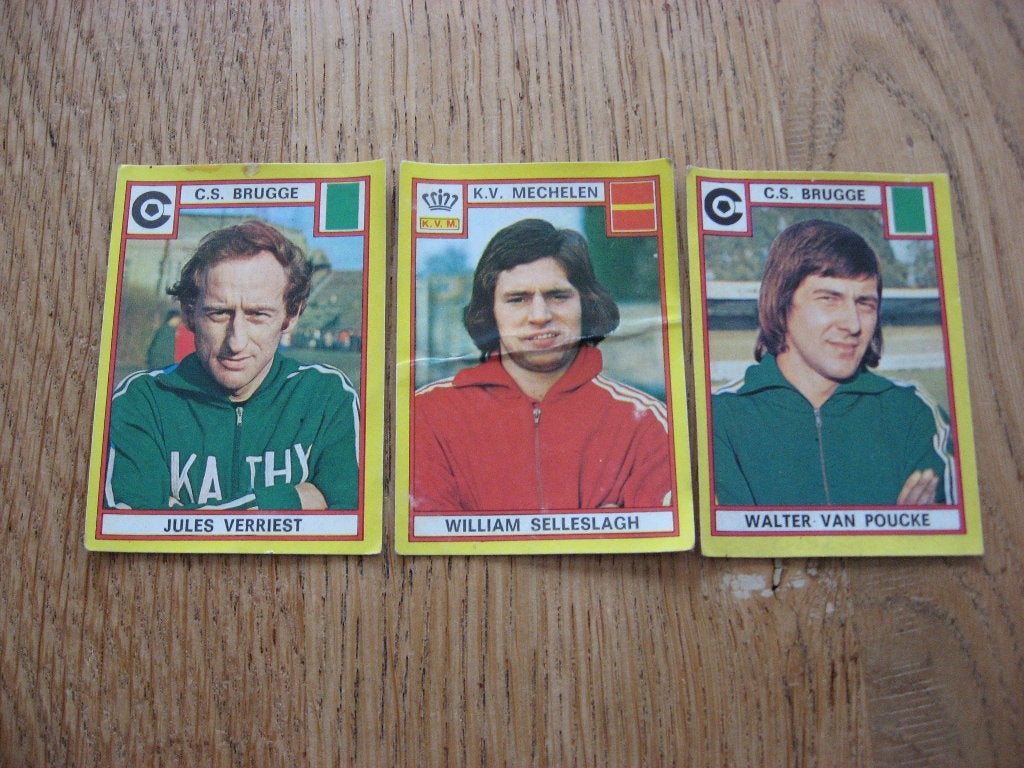 Stickers Panini Football 75 CS Brugge KV Mechelen, Ophalen of Verzenden, Meerdere stickers