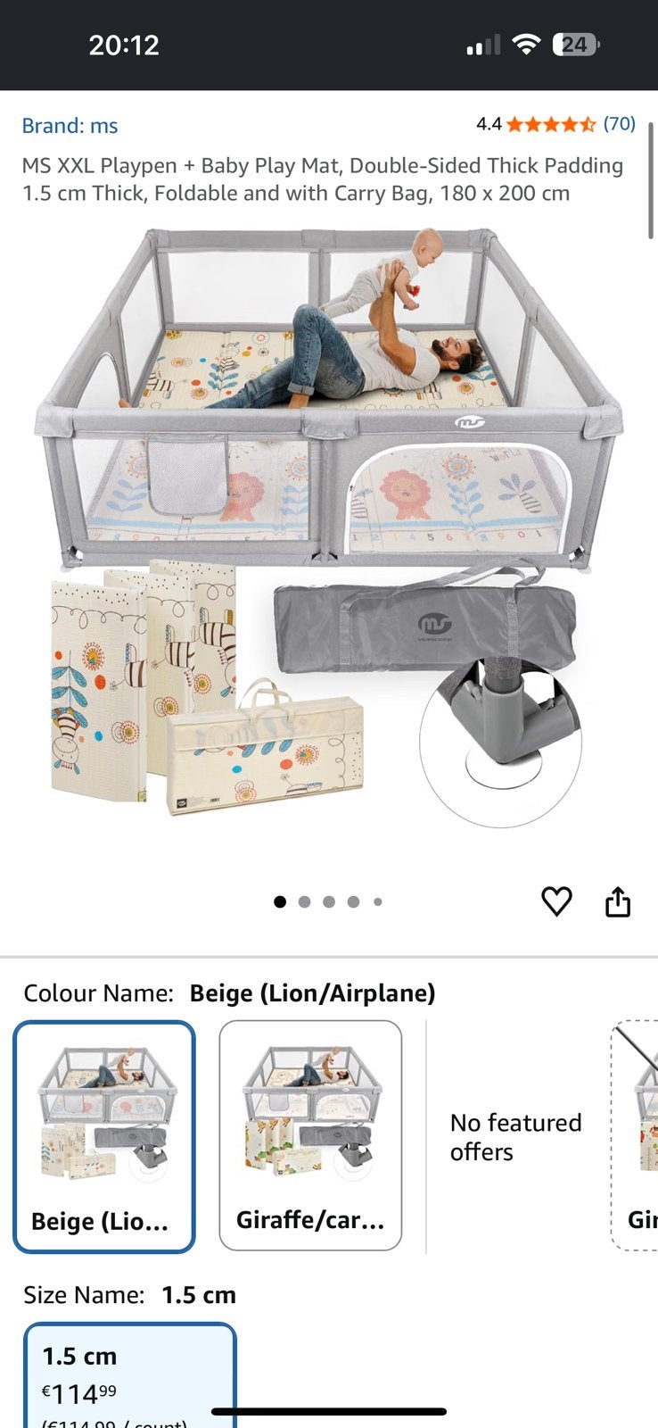 Parc bébé avec tapis, Enfants & Bébés, Enlèvement, Comme neuf