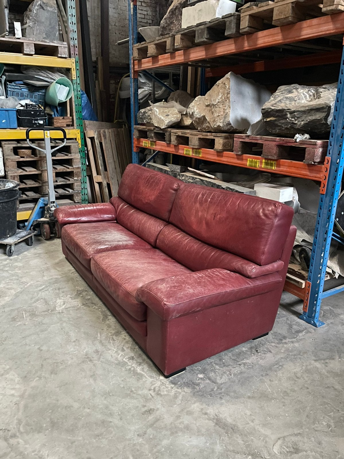 Ruime 2 zit, Ophalen, Gebruikt, 200 tot 250 cm, Leer