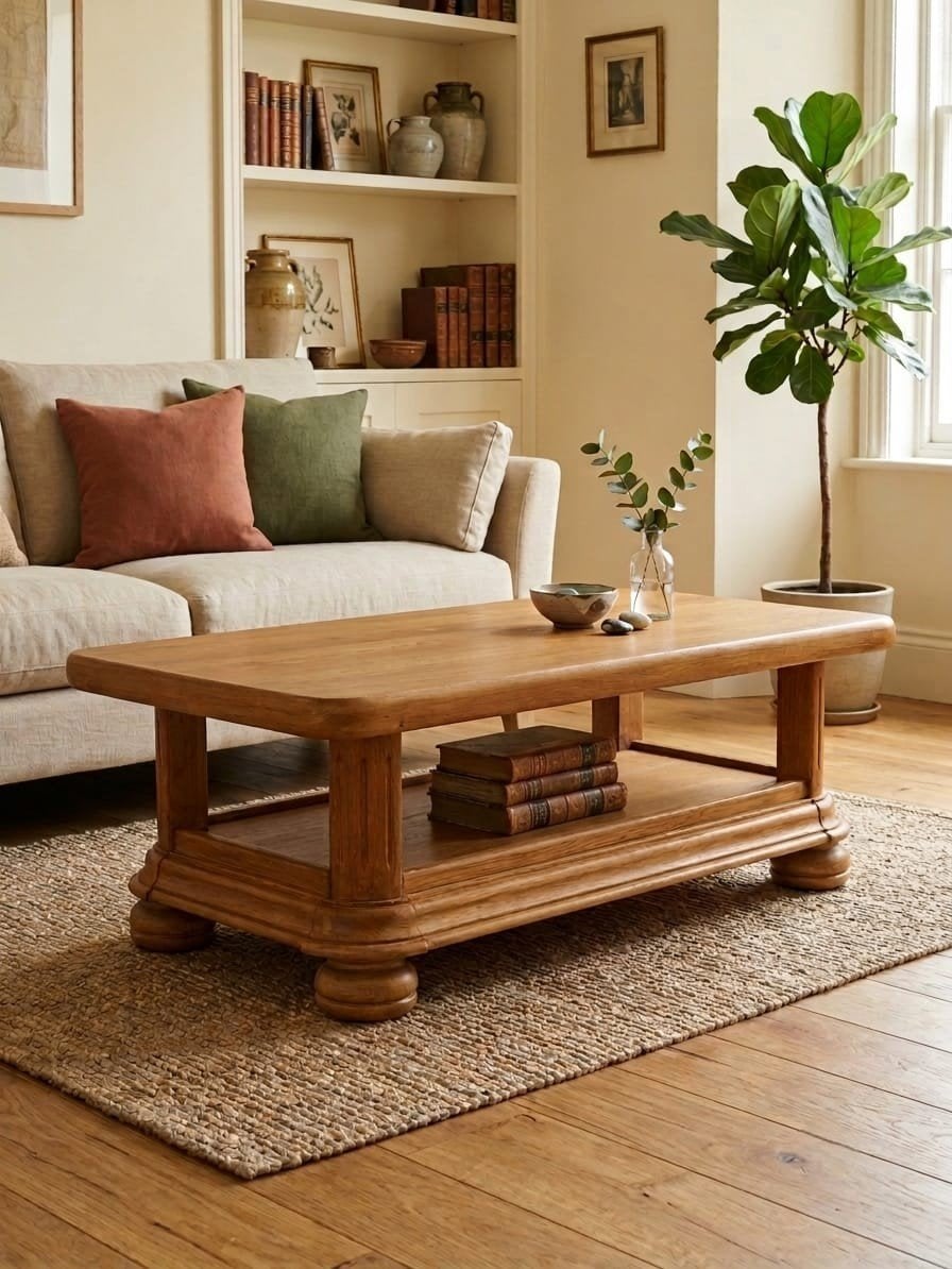 Vends superbe table basse en chêne, Maison & Meubles, Chêne