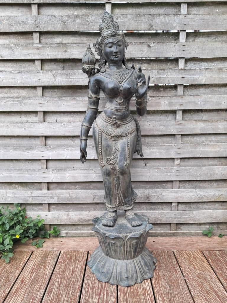 Statue de le déesse Tara en bronze/Tibet/Inde/Asie/111 cm, Enlèvement