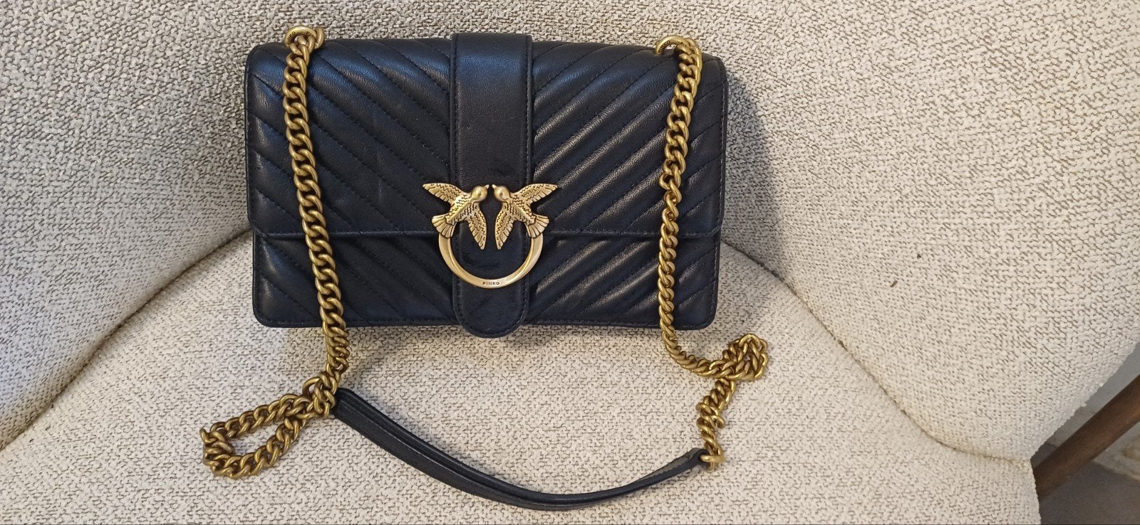 Handtas Pinko 100 euro, Ophalen, Zo goed als nieuw, Zwart, Handtas