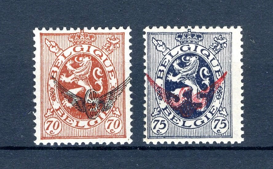 (B) S14/15 MH 1929 - Type heraldieke leeuw - 1, Verzenden, Postfris, Spoor van plakker