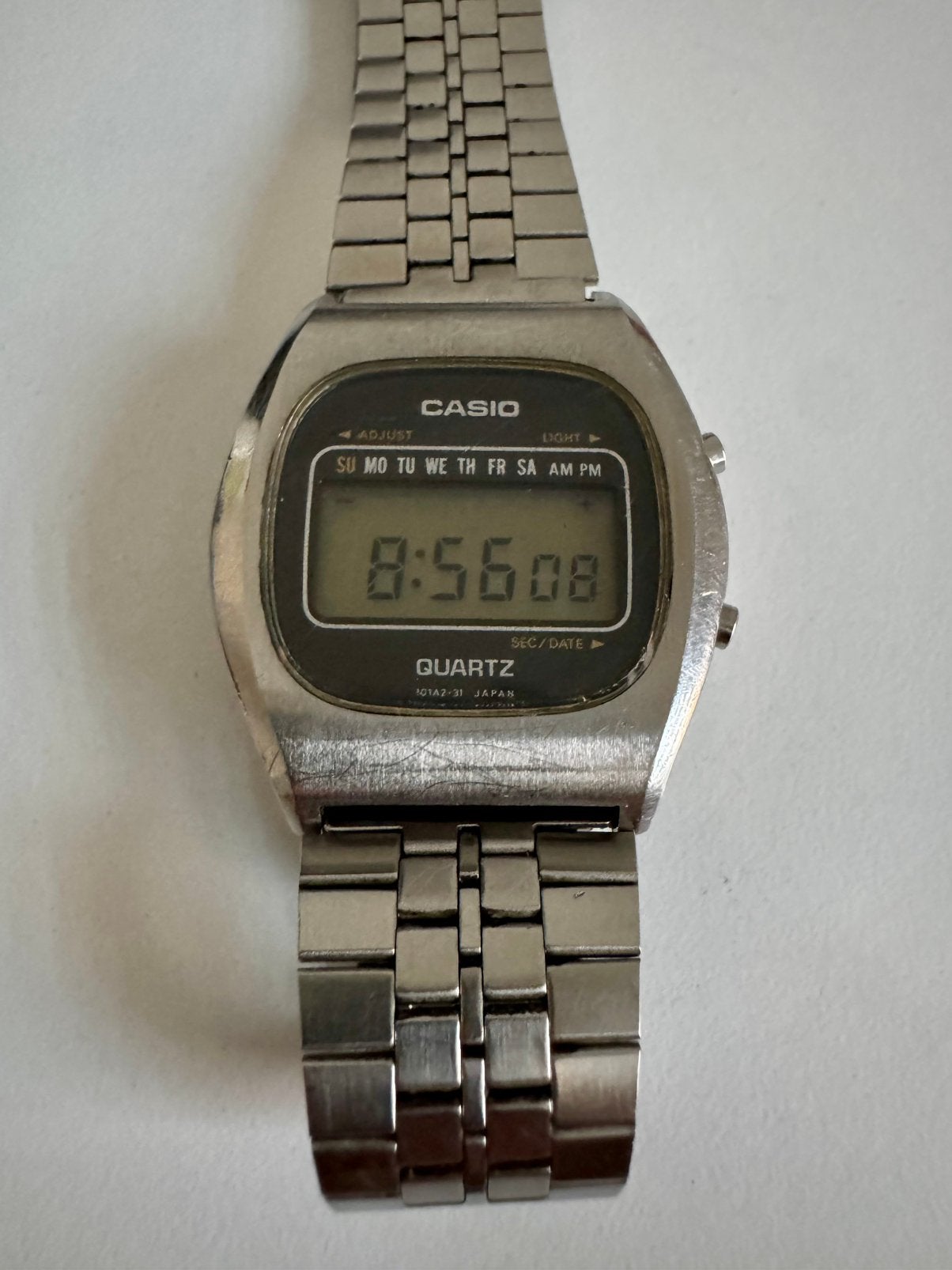 Casio 54QS-16 Japan H - 1978 - Zeldzaam, Handtassen en Accessoires, Horloges | Antiek, Overige merken, Staal, Met bandje, Polshorloge