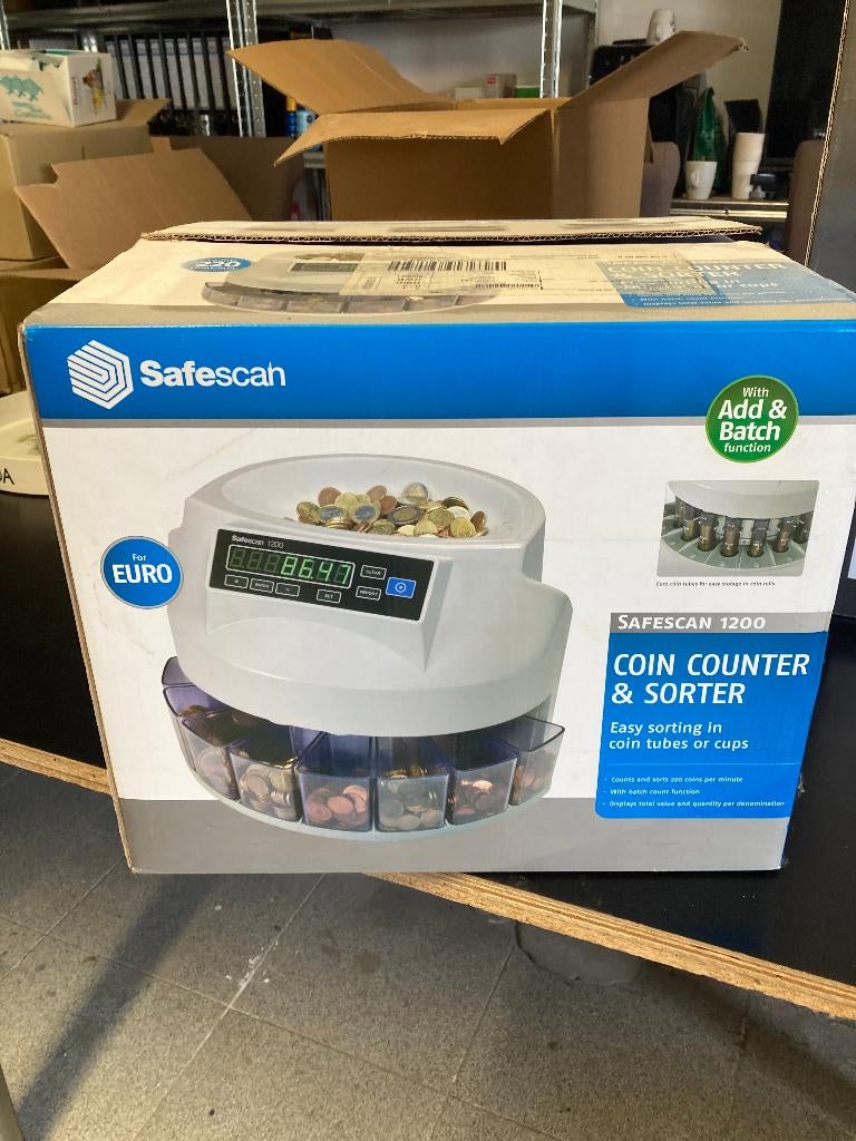 Te koop: Safescan 1200 munttelmachine & sorteermachine, Enlèvement ou Envoi
