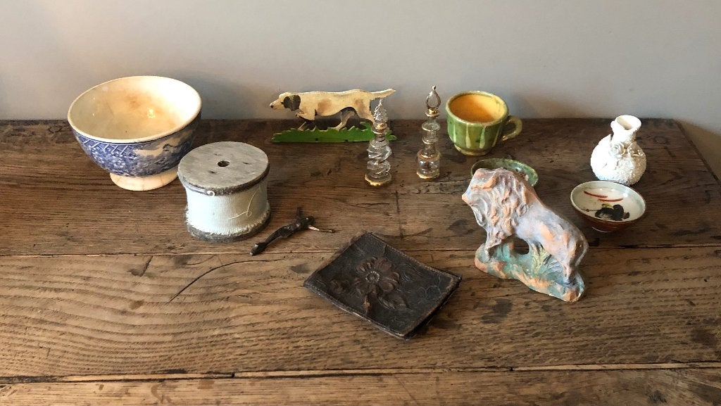 Set van 11 brocante voorwerpen, Antiek en Kunst, Ophalen of Verzenden