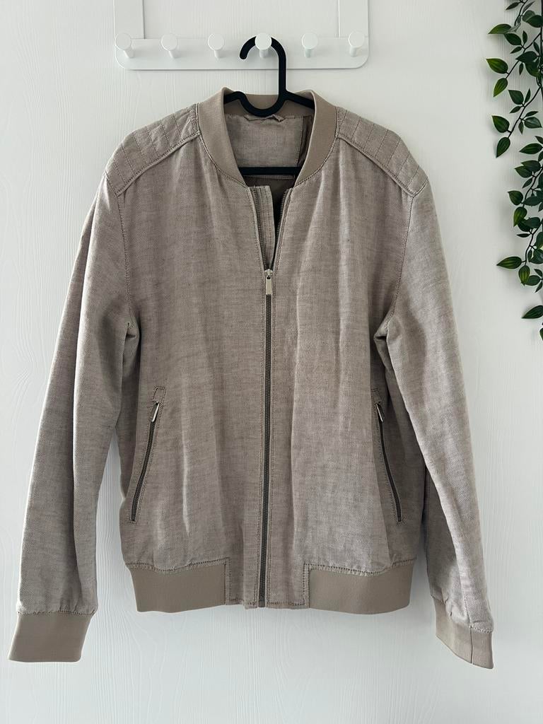 Als nieuw zara linnenlook herenjas M/L, Ophalen, Zo goed als nieuw, Beige